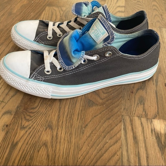 Converse All Stars double tongue low top Chucks 10 - Picture 3 of 10